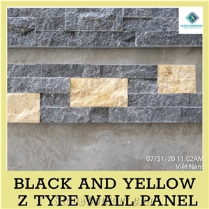 Ascdl003 Black and Yellow Z Type Wall Panel