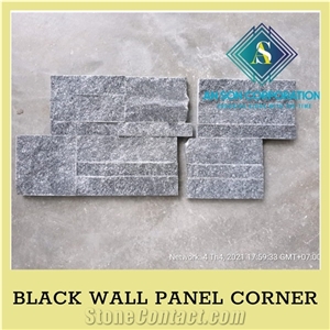 Ascdl003 Black Wall Panel Corner
