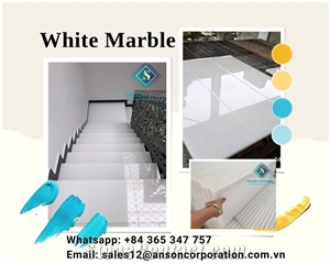 Big Discount for Pure White Marble Step & Riser
