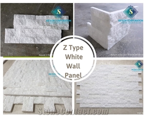 Big Promotion Z Type White Wall Panel Flat & Corner Design