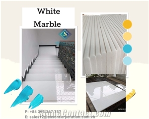 Big Sale for White Marble Steps & Risers Size