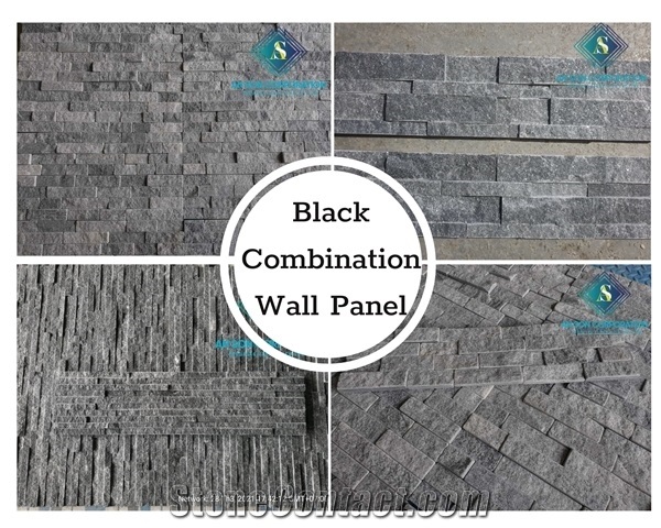 Black Combination Marble Wall Panel