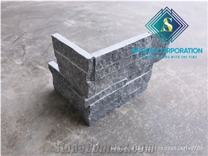 Black Corner Stone Wall from Quarries Owner in Vietnam