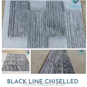 Black Line Chiselled for Home Interior Decor