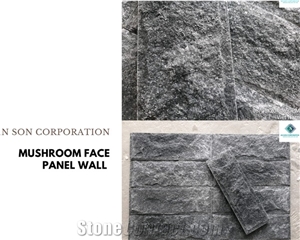 Black Mushroom Face Wall Panel