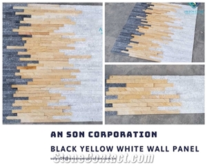 Black Yellow White Wall Panel