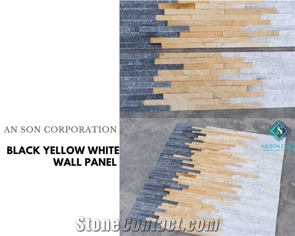 Black Yellow White Wall Panel