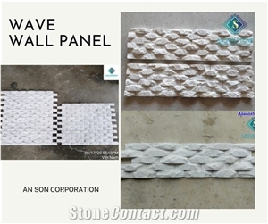 Devorative Stone: Wave Wall Panel New Design in White