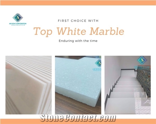 Diamond White Marble-Stone Stair/Steps
