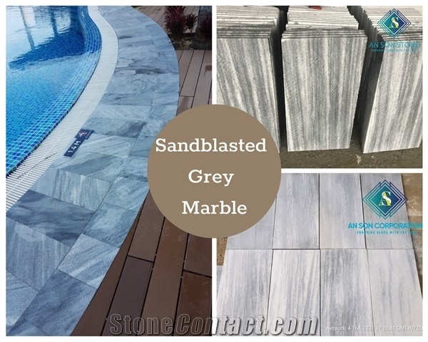 Great Promotion Great Sale for Sandblasted Grey Marble