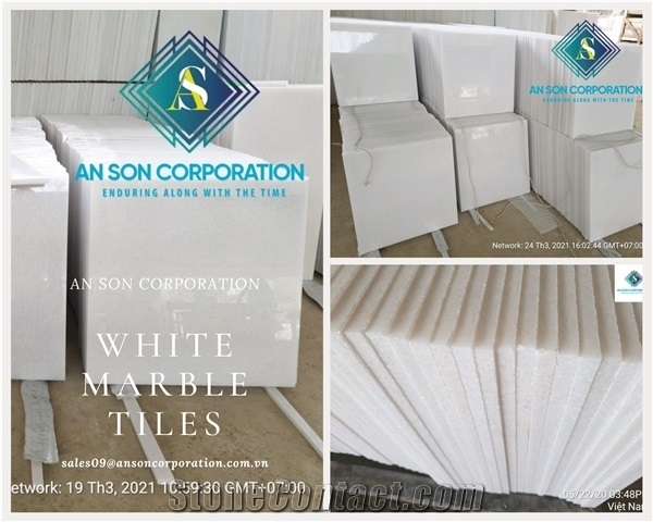 High Quality Vietnam White Marble Tiles