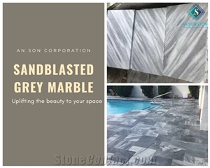 Hot Discount 30 Sandblasted Grey Marble Pool Coping,Pool Pavers