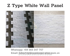 Hot Promotion for Crystal White Z Type Wall Panel Stones
