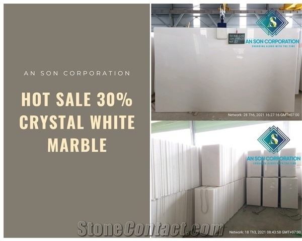 Hot Promotion Hot Sale for Crystal White Marble Tile & Slab