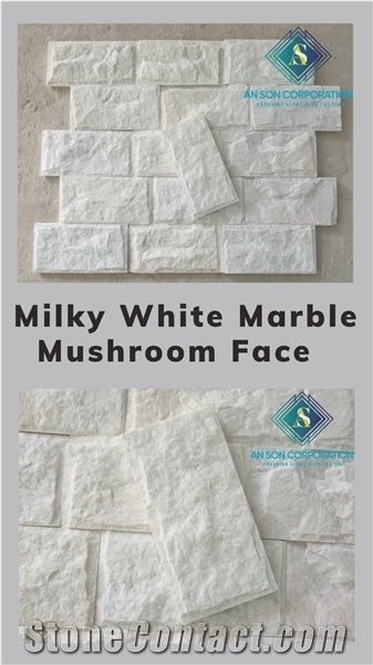 Hot Sale for Milky White Marble Mushroom Face