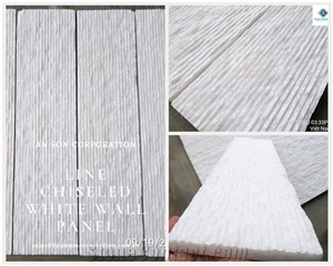 Line Chiseled Vietnam White Wall Panel