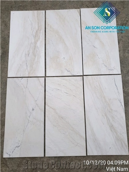 Milky White Marble Tiles from an Son Corporation