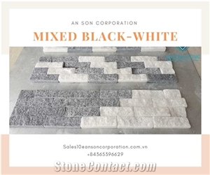 Mixed Black and White Marble for Wall Panel