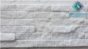Pure White Wall Panel Stone Split Surface