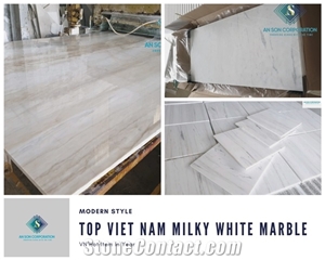 Top Viet Nam Milky White Marble- a Shiny Surface