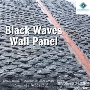 Viet Nam Oriental Black Waves Wall Panel