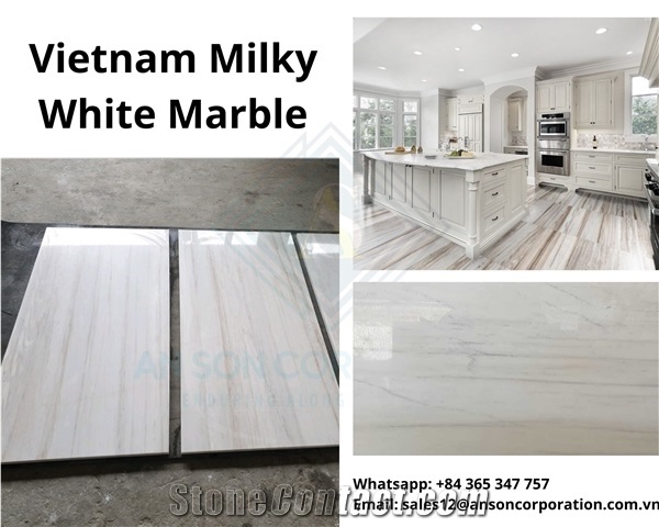 Vietnam Milky White Marble for Flooring & Wall Cladding