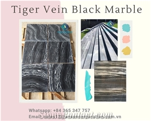 Vietnam Tiger Vein Black Marble
