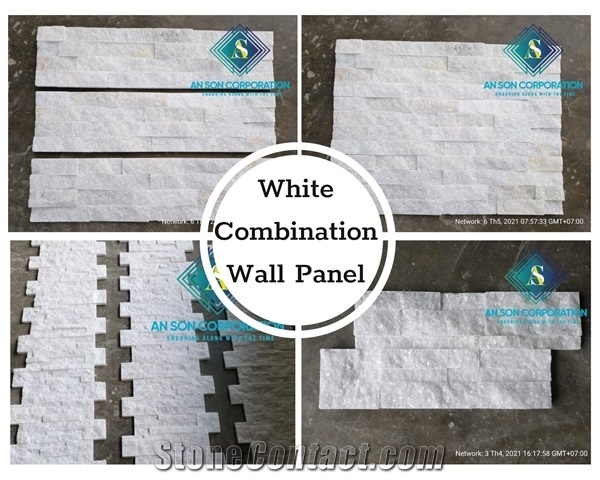White Combination Marble for Wall Cladding