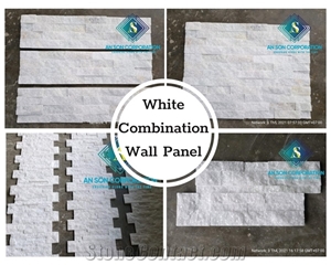 White Combination Marble for Wall Cladding