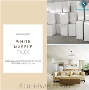 White Marble Tiles Widely Used for Flooring, Indoor Walls,..