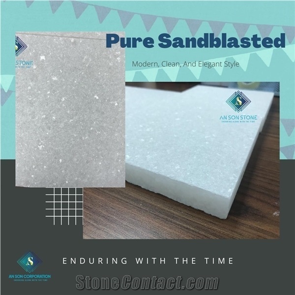 Wonderful White Marble Sandblasted- Big Supplier for House