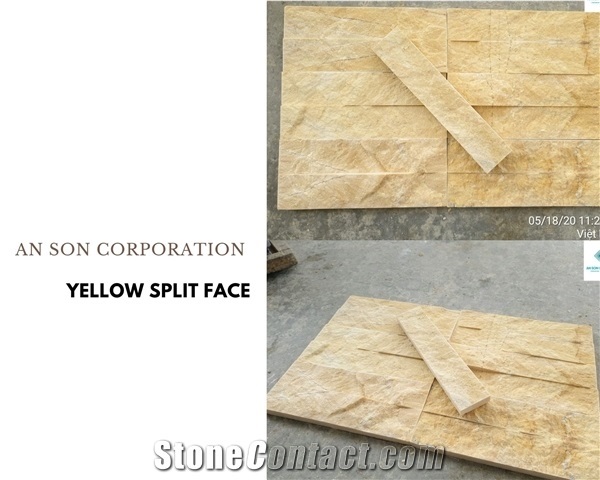 Yellow Split Face Wall Panel