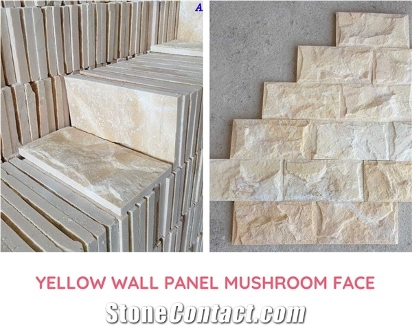 Yellow Wall Panel Mushroom Face New Design