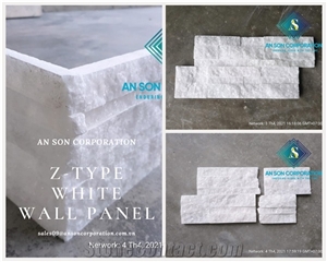 Z-Type White Marble Wall Panel - Wall Cladding