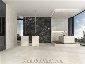 China White Sintered Stone Slabs For Indoor Floor