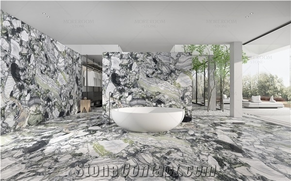 Cold Jade Sintered Stone for Bathroom Shower Background Wall