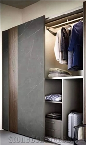 Custom Marble Sintered Stone Wardrobe Cabinet Door Panel
