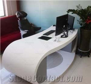 Indoor Commercial Acrylic Sheet Countertop Office Table