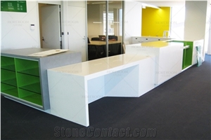 Indoor Commercial Acrylic Sheet Countertop Office Table