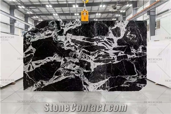 Luxury Italy Sintered Stone Slab Calacatta Black Marble