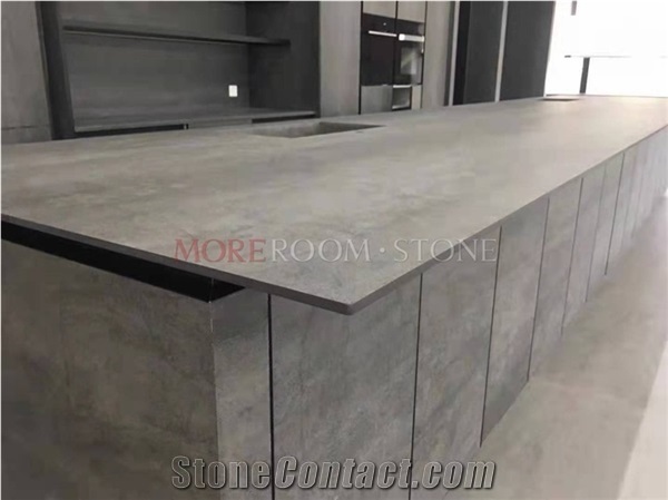 Modern Design Gray Sintered Stone Kitchen Cabinet Door Panel