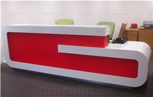 Reception Desk Commercial Acrylic Resin Sheets Transtones Commercial Furniture