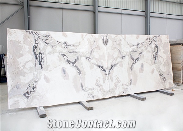 Dover White Marble Slabs 2 Cm, Bookmatch