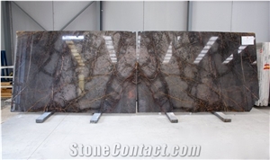 Grey Fantasy Marble Slabs 2 Cm, Bookmatched