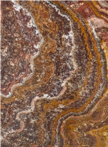 Red Dragon Onyx 2cm Slabs, Bookmatch