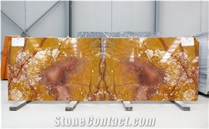 Red Kristel Marble Slabs 2 Cm, Bookmatch