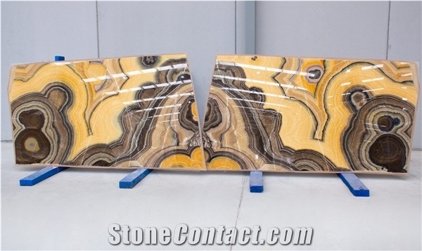 Tropical Onyx Slabs 2cm, Bookmatched