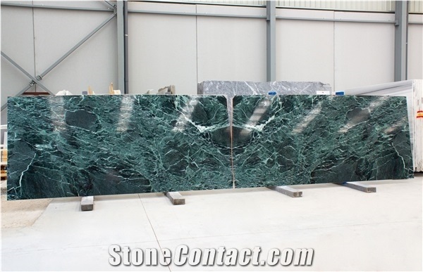Verde Alpi Marble Slabs 2 Cm, Bookmatch