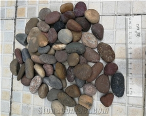 Chinese Multi-Color Polished Garden Pebbles Hbcps-07b