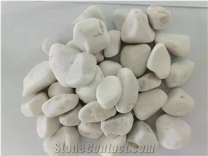White Marble Crushed and Tumbled Gravel Pebbles Chips Hbc-01